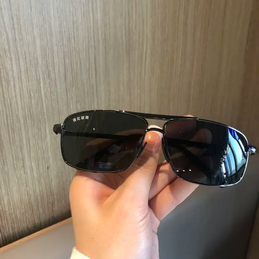 2025 New Sunglasses For Men Crystal Glass For Driving Big Face UV400