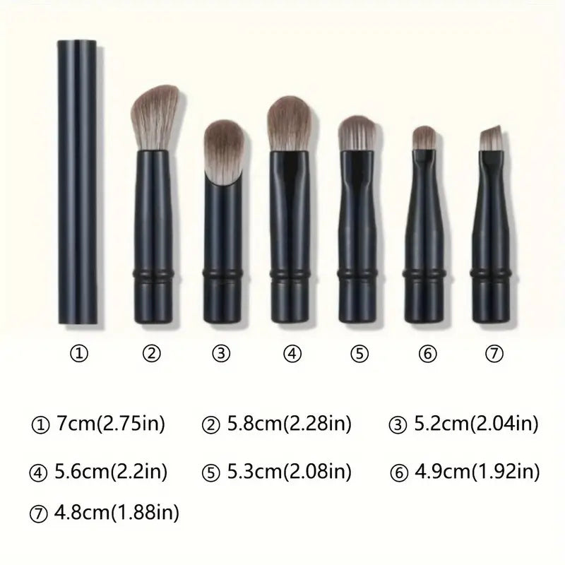 6Pcs Mini Travel Makeup Brushes Set with Box Portable Cosmetic
