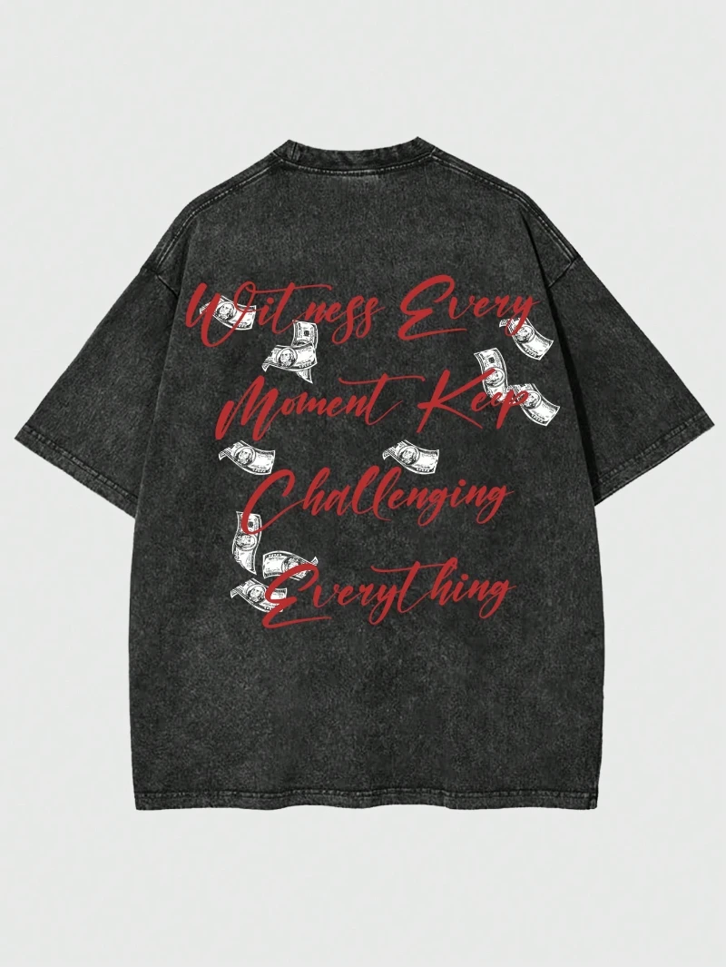 Vintage Portrait Graphic Washed Cotton T-shirt Unisex