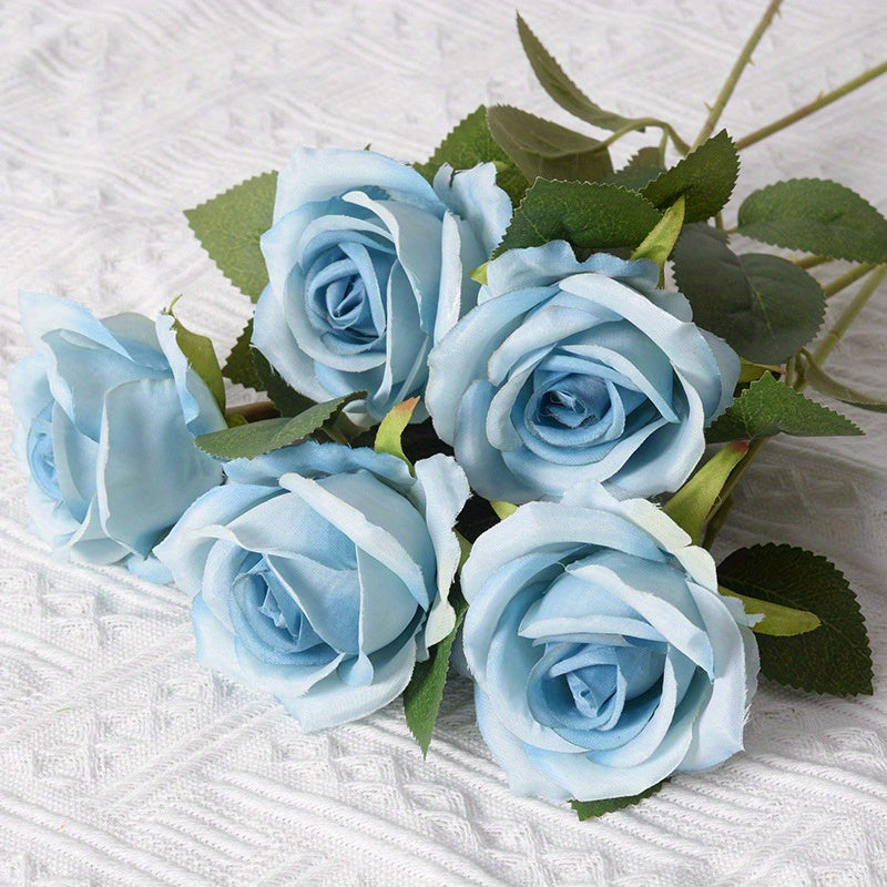 12pcs Realistic Artificial Rose Bouquet