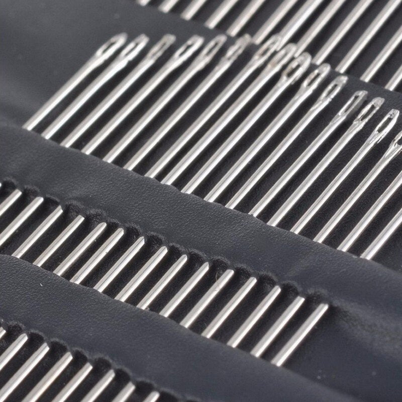 55 Pieces Stainless Steel Big Eye Hand Sewing Needles