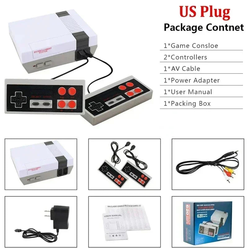 Mini TV Handheld Family Recreation Video Game Console AV