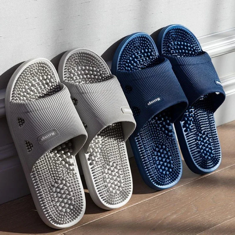 Solid Colour Men's Slippers Bathroom Anti-slip Massage Sandals