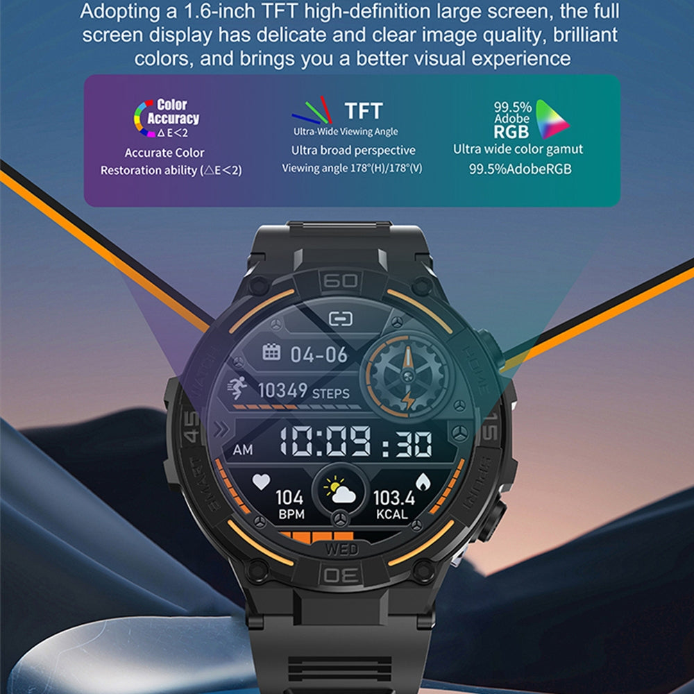 Outdoor Military Rugged Smartwatch Men GPS Sports Fitness Waterproof