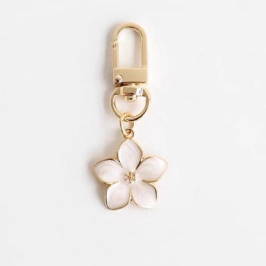 White Pear Blossom Keychain