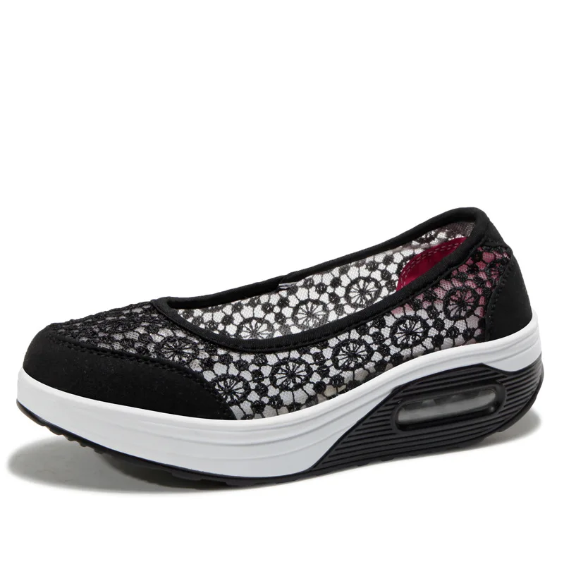 Air Mesh Breathable Women Sneakers Swing Wedge