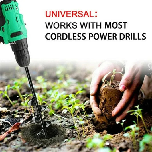 Planter Auger Spiral Drill Bit Flower Planter Earth Planting Hole Cutter