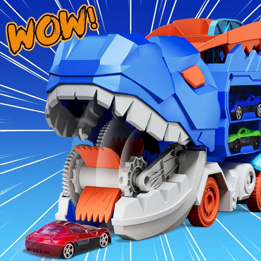 Dinosaur Transporter Truck Toys Foldable Track