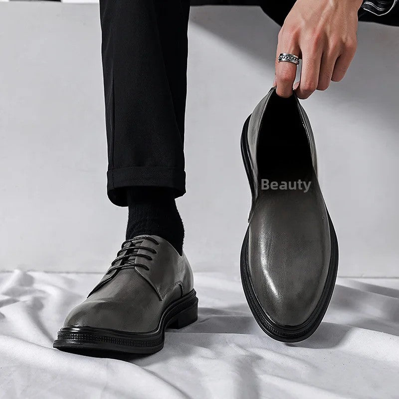 Men's Business Formal Shoes Pointed Toe Casual Wedding Work Leather