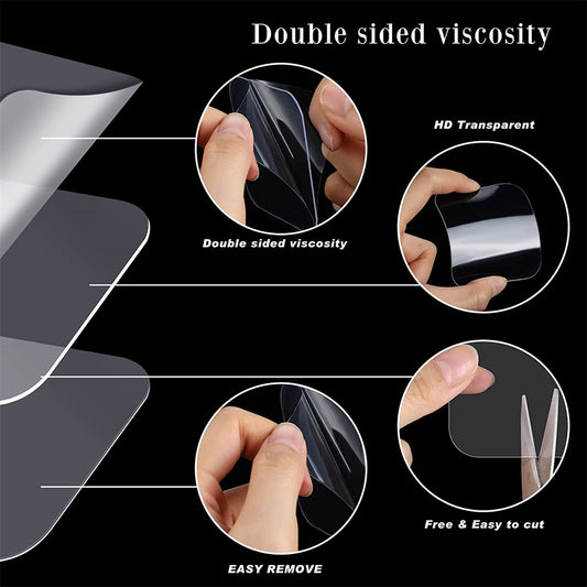 Square Double Sided Tape Super Strong Adhesive Heavy Duty Washable Sticker