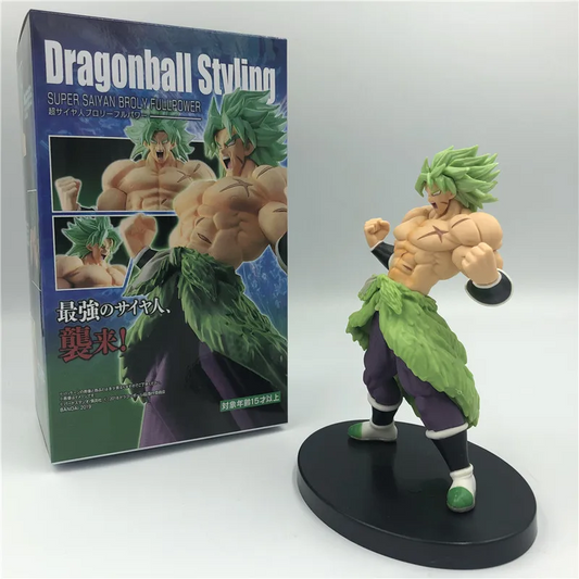 Anime Dragon Ball Z Broly Super Saiyan Figure Broli Green Hair