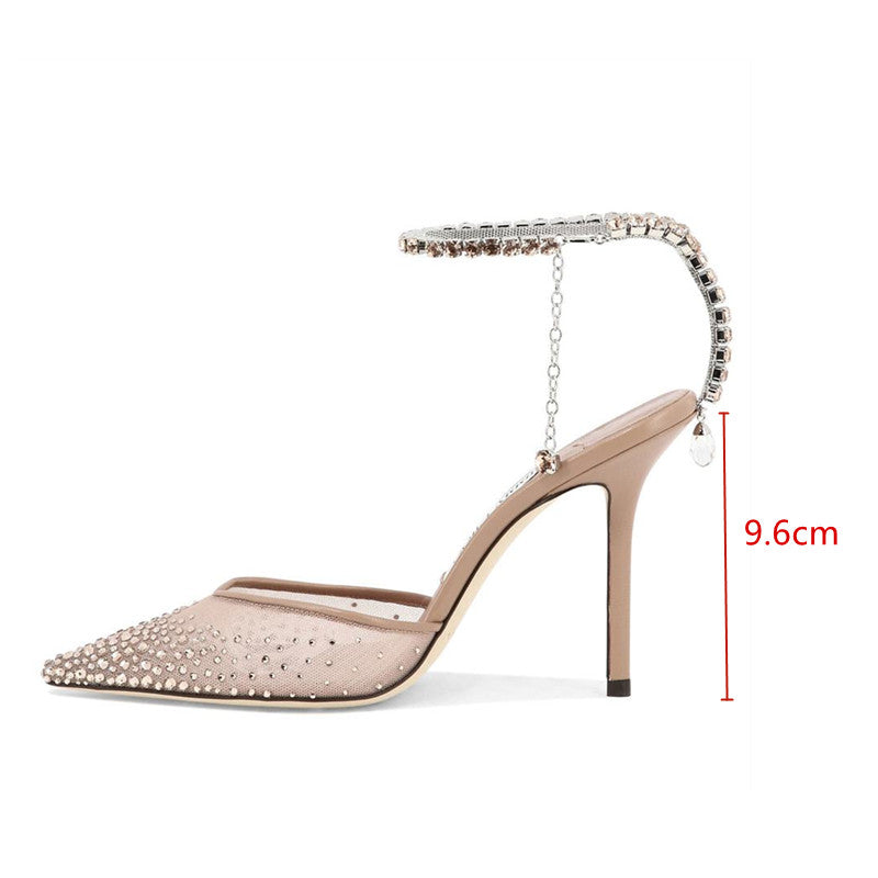 Star style Fashion Rhinestones Ankle Strap Women