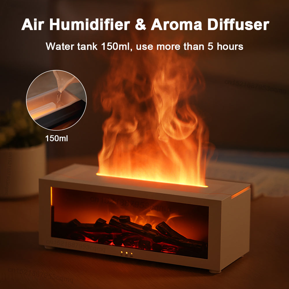 Aroma Humidifier Flame Essential Oil Diffuser