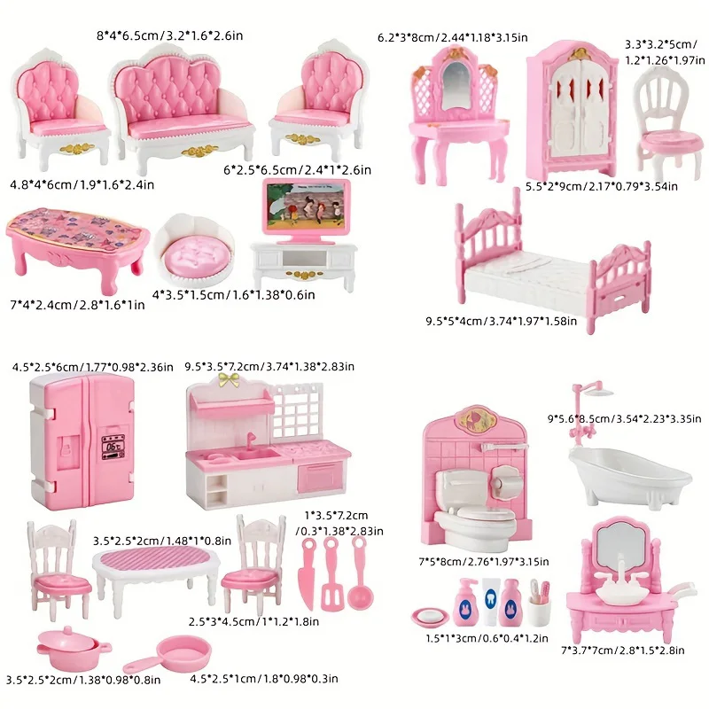 1:12 Miniature Home Furniture Set, Doll Accessories