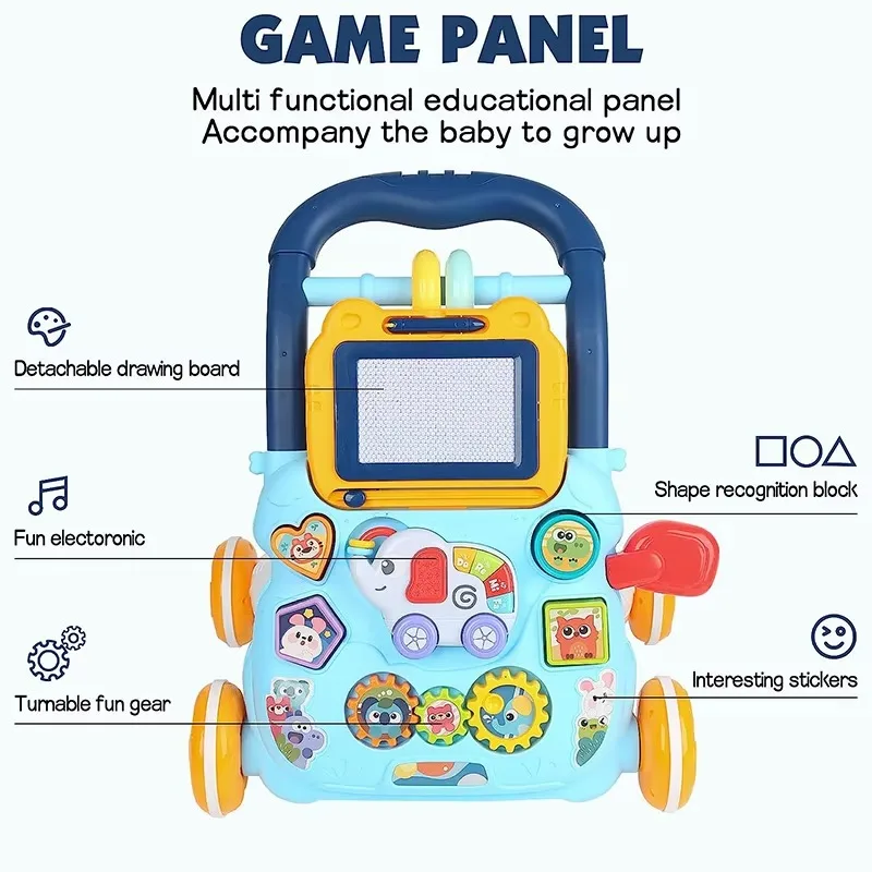 PANGDUBE Musical Baby Walker with Artboard Toy Baby