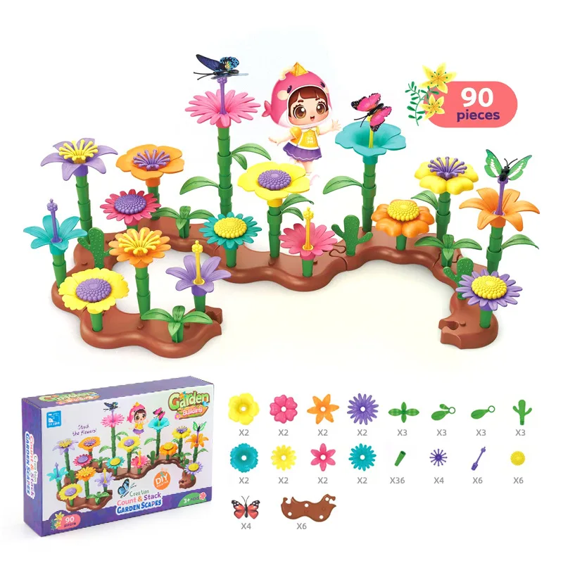 90pcs New Grow Their Imagination with STEM Educational Flower