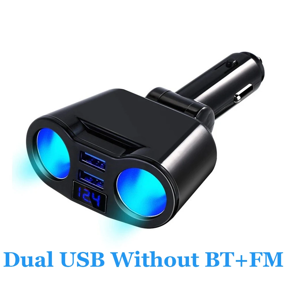 Car Cigarette Lighter Splitter Charger Dual USB