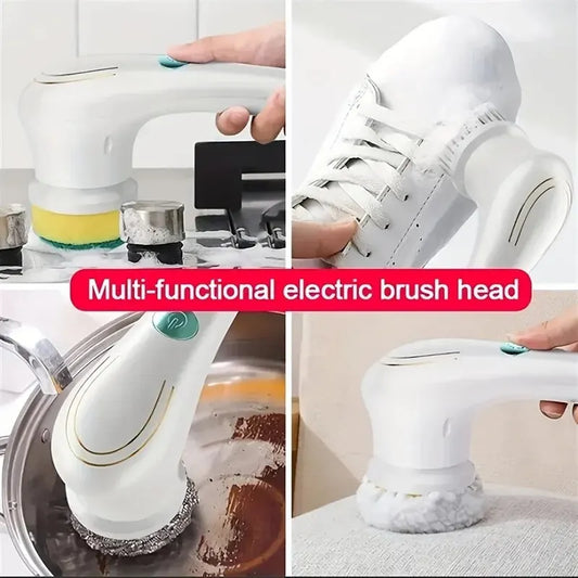 Five in One Multifunctional Electric Cleaning Brush for Bathroom