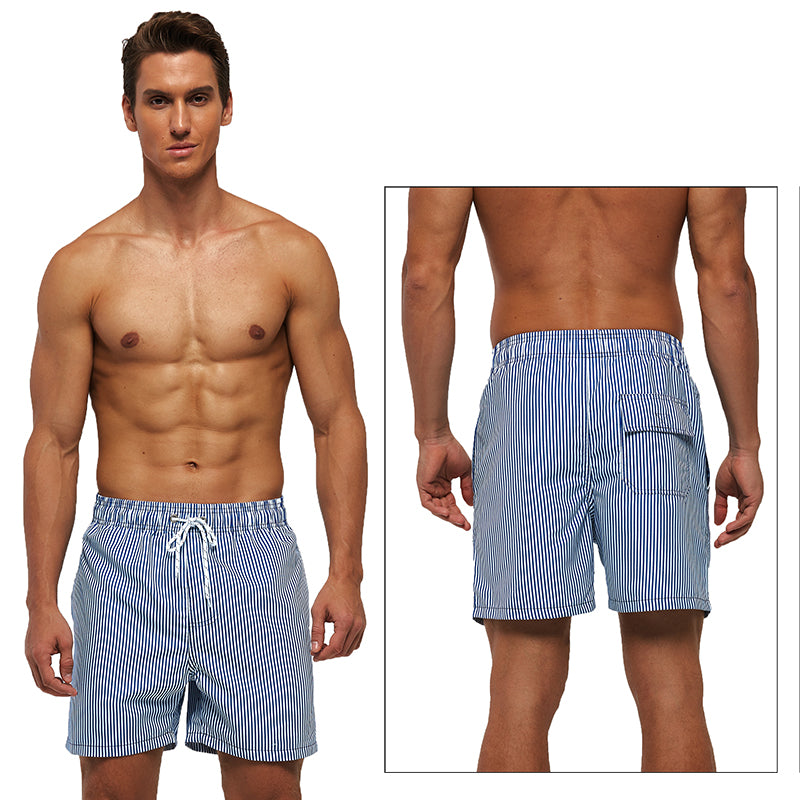 Summer Men Beach Print Shorts Surfing Swimwear Fitness