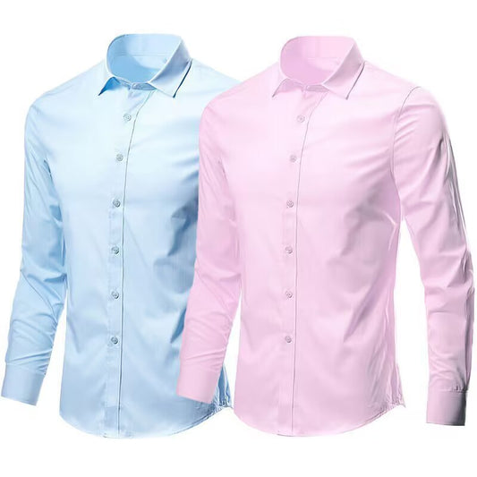 Men's Elastic Spring And Autumn New long Sleeve Shirt