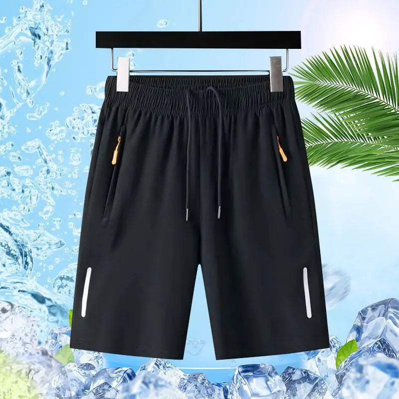 Summer Men Shorts Ice Silk Running Gym Sport Shorts