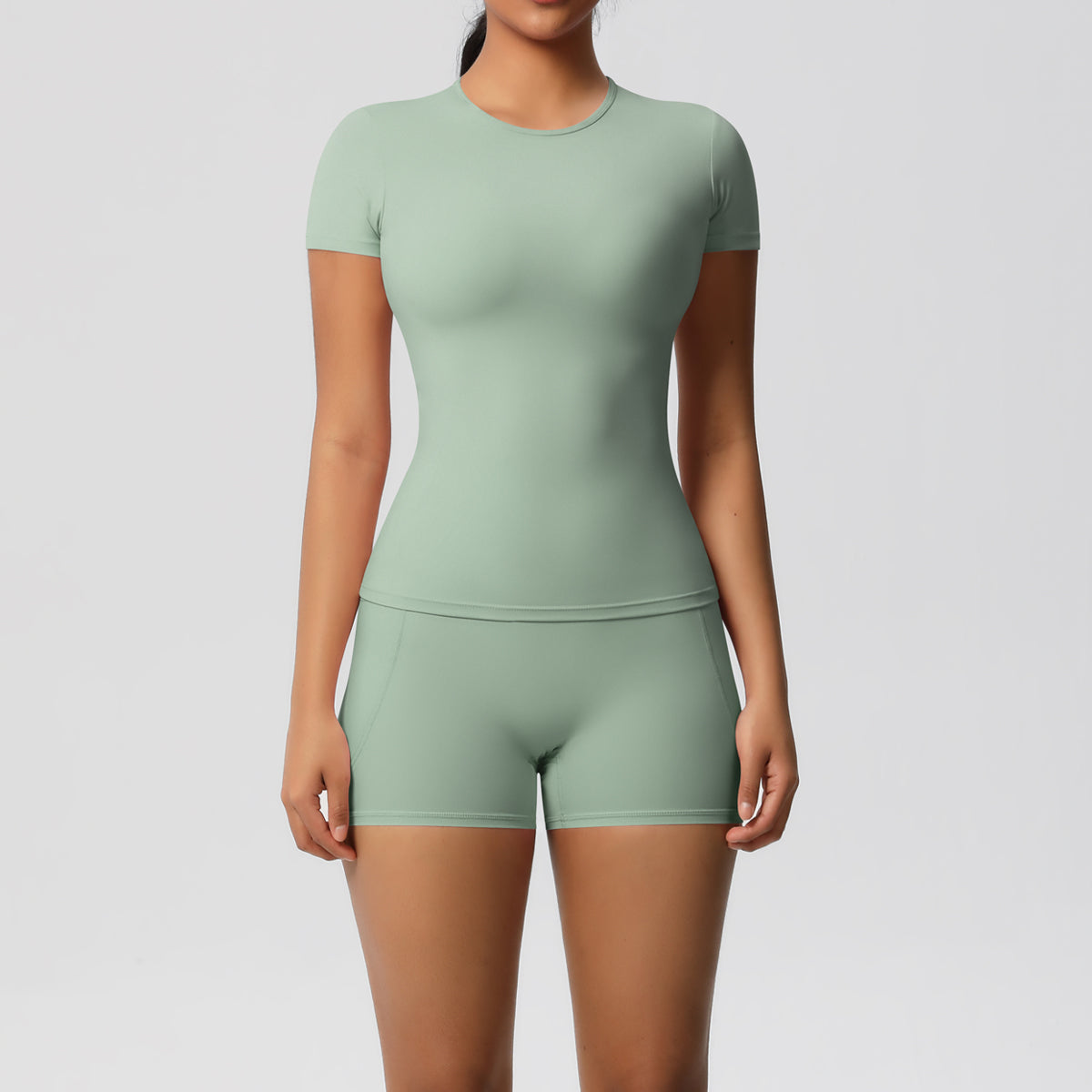 Workout Sportswear 2Pcs Piece Female Yoga Shirt