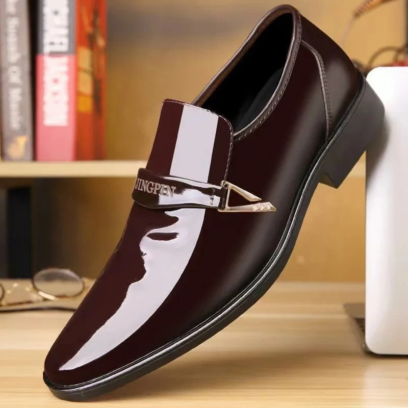 2025 Leather Shoes for Men Patent Leather Mens Casual