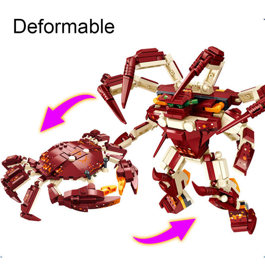 DIY Ocean Animals Building Block Creative Assembly Crab Small Particle Toy