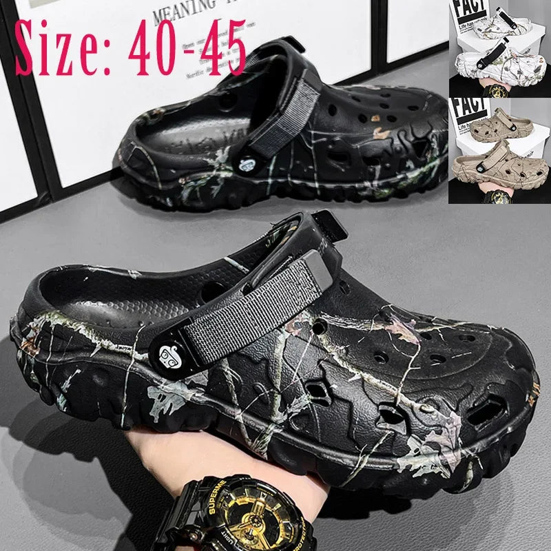 Flat Sandals Men Shoes 2024 Slippers Men Garden