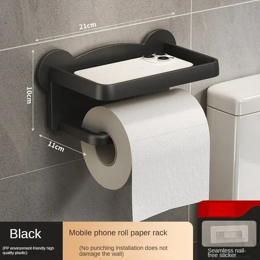 Toilet Paper Holder Stand Wall-Mounted Toilet Paper