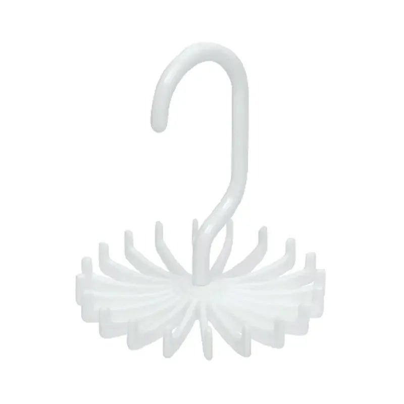 360 Degree Rotatable Tie Rack Scarf Organizer Silk Scarf Hanger