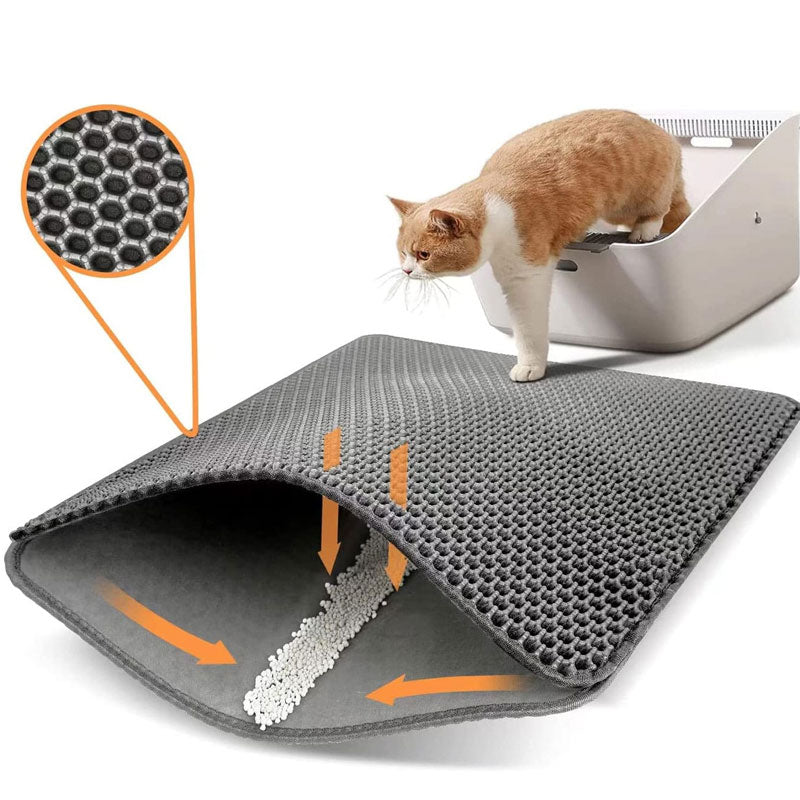 Pet Cat Litter Mat Waterproof Double Layer Cat Litter