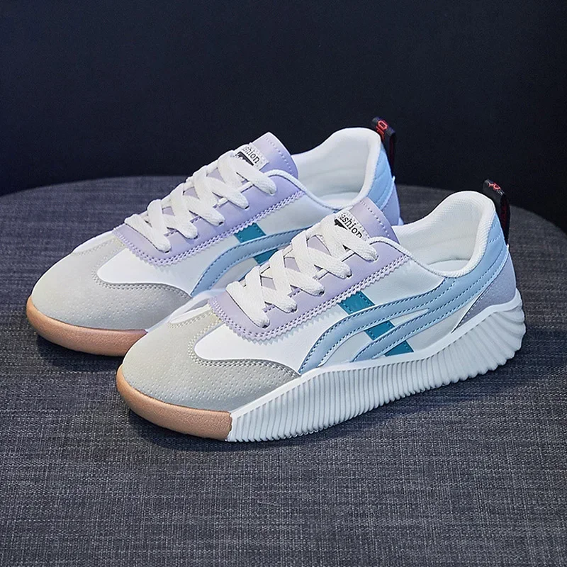 Women Outdoor Jogging Sneakers Spring PU Leather