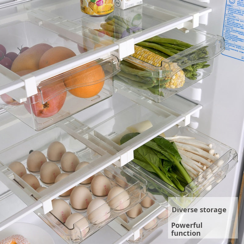 Refrigerator Egg Storage Box Drawer Style Food Fruit Egg Rack