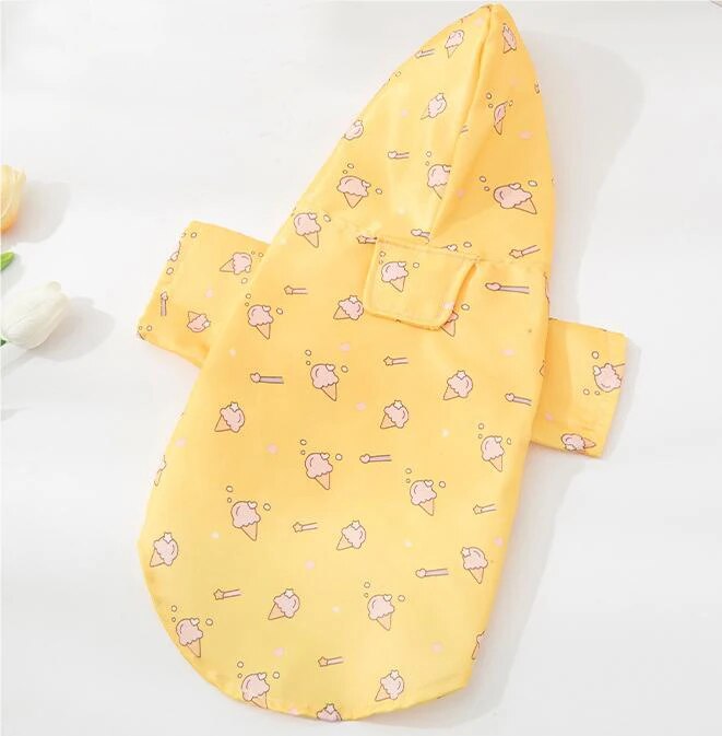 Pet Dog Raincoat Summer Fashion Short Sleeve Dog Waterproof Clothes Puppy