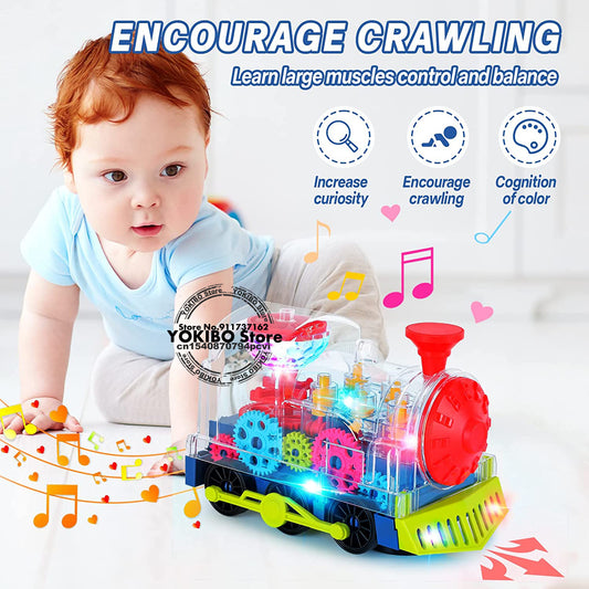 Electric Train Toy for Kids Toddlers Crawling Train