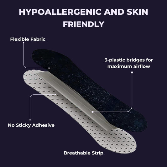 20Pcs Black Nasal Breathing Strips Stop Snore