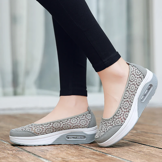 Air Mesh Breathable Women Sneakers Swing Wedge