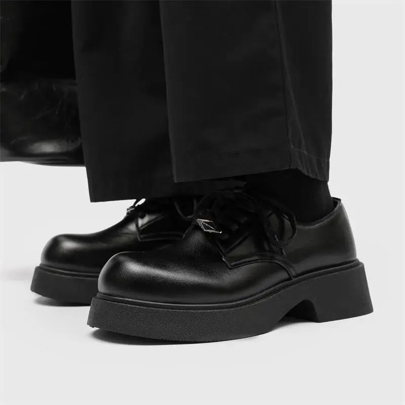 Versatile British Business Casual Men's Shoes with Thick Sole