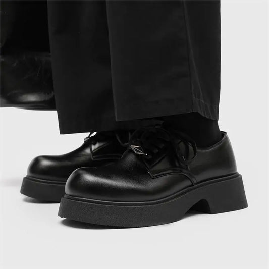 Versatile British Business Casual Men's Shoes with Thick Sole