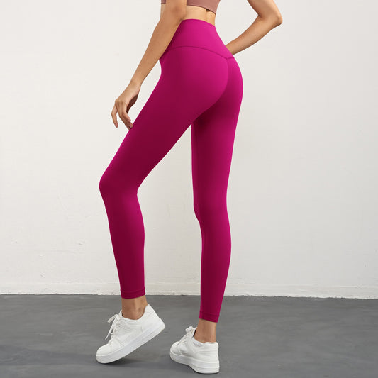 Solid Color Back Waist Pocket High Waist Yoga Legging Women Sport