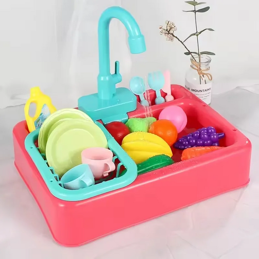 Kitchen Toy Plastic Dish Wash Sink Set