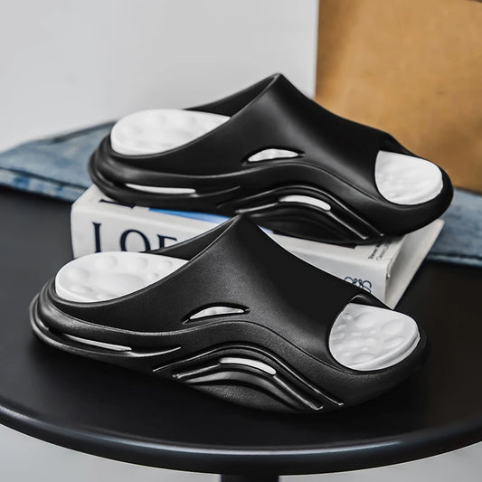 Summer Men's Massage Slippers Indoor Outdoor Sandals Beach