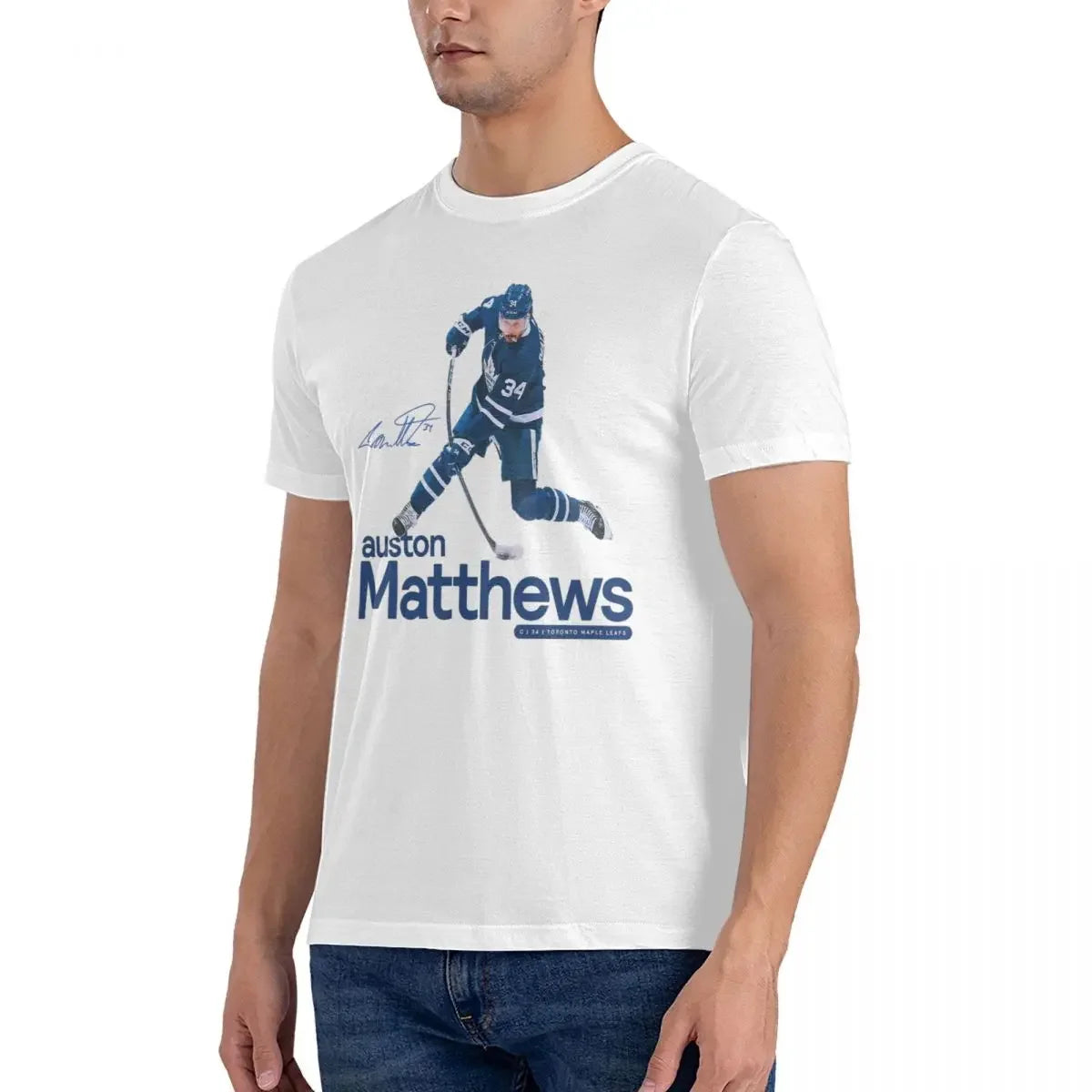 Mens clothing Auston Matthews T-shirt Men Fashion Oversized T Shirt