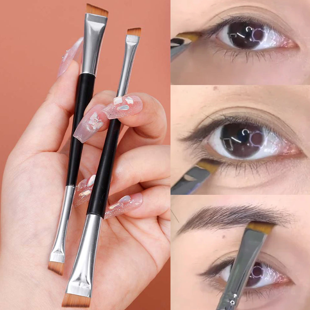 Professional Eyebrow Brush Eyeliner Angled Flat Head Blade Eye Liner