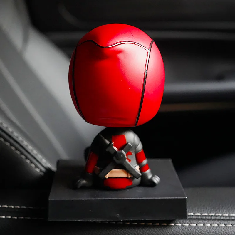 Marvel Movie Deadpool Shaking Head Car Decoration
