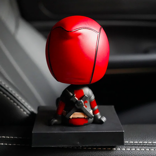 Marvel Movie Deadpool Shaking Head Car Decoration