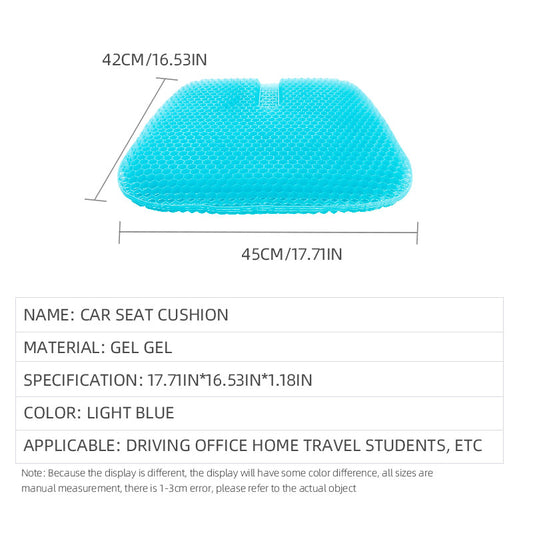 Car Gel Cooling Seat Cushion 3D Honeycomb Cool and Breathable