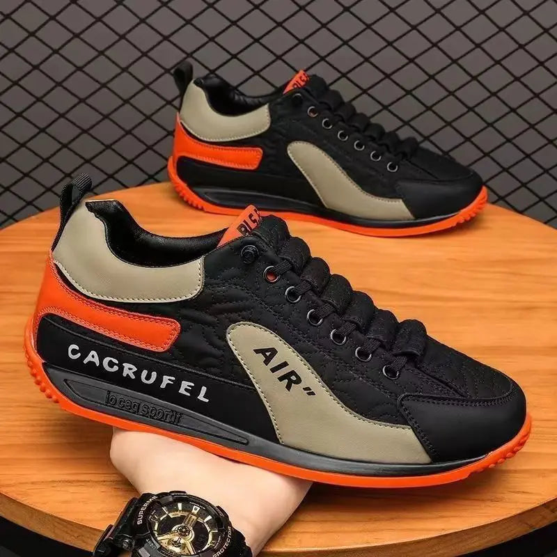 Men's Flat Bottom Casual Running Shoes Spring Breathable Slip-On Sports