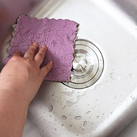 5-10Pcs Absorbent Kitchen Towels Soft Microfiber Cleaning Cloths